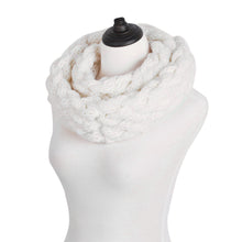 Load image into Gallery viewer, Premium Solid Winter Criss Cross Knit Thick Infinity Loop Circle Scarf