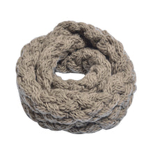 Load image into Gallery viewer, Premium Solid Winter Criss Cross Knit Thick Infinity Loop Circle Scarf