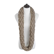 Load image into Gallery viewer, Premium Solid Winter Criss Cross Knit Thick Infinity Loop Circle Scarf