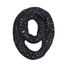 Load image into Gallery viewer, Premium Unique Winter Silver Flakes Rib Knit Soft Infinity Loop Circle Scarf