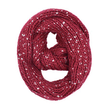 Load image into Gallery viewer, Premium Unique Winter Silver Flakes Rib Knit Soft Infinity Loop Circle Scarf