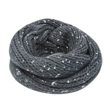 Load image into Gallery viewer, Premium Unique Winter Silver Flakes Rib Knit Soft Infinity Loop Circle Scarf
