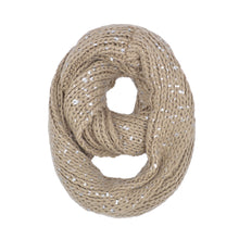 Load image into Gallery viewer, Premium Unique Winter Silver Flakes Rib Knit Soft Infinity Loop Circle Scarf