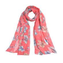 Load image into Gallery viewer, Elegant Viscose Artistic Floral Print Fashion Scarf Wrap