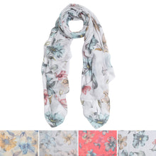 Load image into Gallery viewer, Elegant Viscose Artistic Floral Print Fashion Scarf Wrap