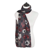 Load image into Gallery viewer, Elegant Viscose Artistic Plum Blossom Floral Print Fashion Scarf Wrap
