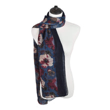 Load image into Gallery viewer, Elegant Viscose Artistic Plum Blossom Floral Print Fashion Scarf Wrap