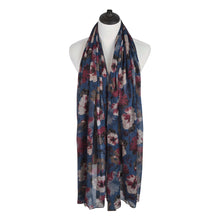 Load image into Gallery viewer, Elegant Viscose Artistic Plum Blossom Floral Print Fashion Scarf Wrap