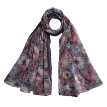 Load image into Gallery viewer, Elegant Viscose Artistic Plum Blossom Floral Print Fashion Scarf Wrap