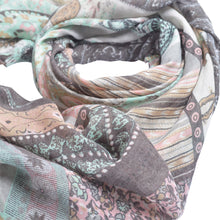 Load image into Gallery viewer, Premium Tribal Paisley Floral Print Frayed Edge Scarf Shawl Wrap - Diff Colors
