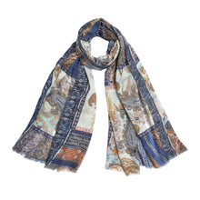 Load image into Gallery viewer, Premium Tribal Paisley Floral Print Frayed Edge Scarf Shawl Wrap - Diff Colors