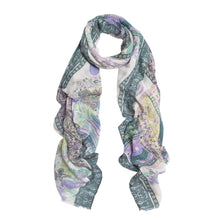 Load image into Gallery viewer, Premium Tribal Paisley Floral Print Frayed Edge Scarf Shawl Wrap - Diff Colors