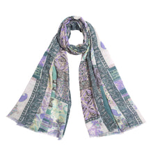 Load image into Gallery viewer, Premium Tribal Paisley Floral Print Frayed Edge Scarf Shawl Wrap - Diff Colors