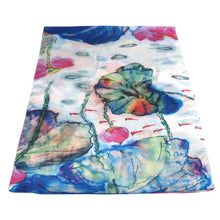 Load image into Gallery viewer, TrendsBlue Premium 100% Pure Silk Floral Scenery Painting Scarf Shawl Wrap