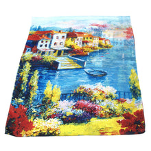 Load image into Gallery viewer, TrendsBlue Premium 100% Pure Silk Floral Scenery Painting Scarf Shawl Wrap
