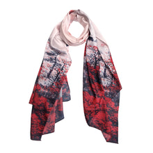 Load image into Gallery viewer, TrendsBlue Premium 100% Pure Silk Floral Scenery Painting Scarf Shawl Wrap