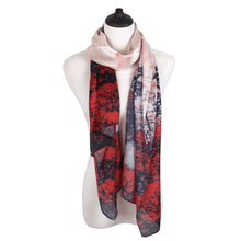 Load image into Gallery viewer, TrendsBlue Premium 100% Pure Silk Floral Scenery Painting Scarf Shawl Wrap