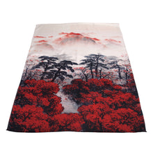 Load image into Gallery viewer, TrendsBlue Premium 100% Pure Silk Floral Scenery Painting Scarf Shawl Wrap