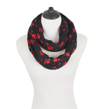 Load image into Gallery viewer, Premium Soft Faux Fur Dog Paw Print Infinity Loop Circle Scarf - Diff Colors
