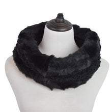 Load image into Gallery viewer, Premium Solid Color Winter Diamond Knit Faux Fur Trim Infinity Loop Circle Scarf