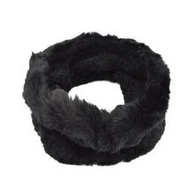 Load image into Gallery viewer, Premium Solid Color Winter Diamond Knit Faux Fur Trim Infinity Loop Circle Scarf