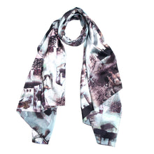 Load image into Gallery viewer, TrendsBlue Elegant Artistic Floral Scenery Painting Silk Feel Fashion Scarf Wrap