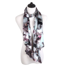 Load image into Gallery viewer, TrendsBlue Elegant Artistic Floral Scenery Painting Silk Feel Fashion Scarf Wrap
