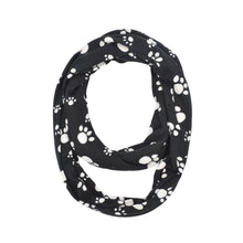 Load image into Gallery viewer, Premium Dog Paw Print Infinity Loop Circle Scarf - Different Colors