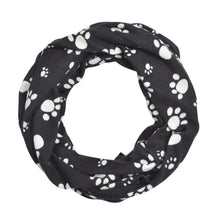 Load image into Gallery viewer, Premium Dog Paw Print Infinity Loop Circle Scarf - Different Colors