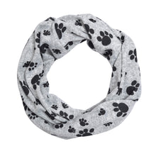 Load image into Gallery viewer, Premium Dog Paw Print Infinity Loop Circle Scarf - Different Colors