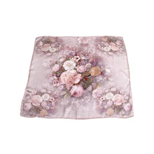 Load image into Gallery viewer, TrendsBlue Premium 100% Pure Silk Floral Print Small Square Scarf 21"