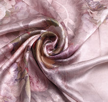 Load image into Gallery viewer, TrendsBlue Premium 100% Pure Silk Floral Print Small Square Scarf 21"