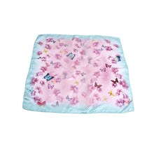 Load image into Gallery viewer, TrendsBlue Premium 100% Pure Silk Floral Print Small Square Scarf 21"