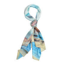 Load image into Gallery viewer, TrendsBlue Premium 100% Pure Silk Floral Scenery Painting Scarf Shawl Wrap