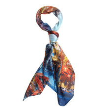 Load image into Gallery viewer, TrendsBlue Premium 100% Pure Silk Floral Scenery Painting Scarf Shawl Wrap