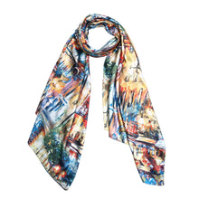 Load image into Gallery viewer, TrendsBlue Elegant Artistic Floral Scenery Painting Silk Feel Fashion Scarf Wrap