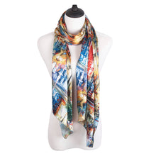 Load image into Gallery viewer, TrendsBlue Elegant Artistic Floral Scenery Painting Silk Feel Fashion Scarf Wrap