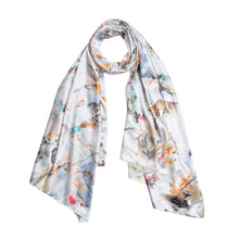 Load image into Gallery viewer, TrendsBlue Elegant Artistic Floral Scenery Painting Silk Feel Fashion Scarf Wrap
