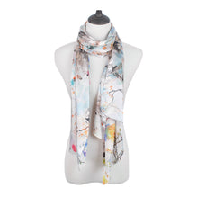 Load image into Gallery viewer, TrendsBlue Elegant Artistic Floral Scenery Painting Silk Feel Fashion Scarf Wrap