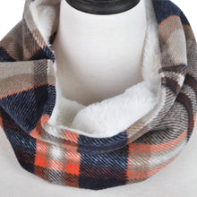 Load image into Gallery viewer, Premium Checker Plaid Soft Faux Fur Infinity Loop Circle Scarf - Diff Colors
