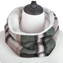 Load image into Gallery viewer, Premium Checker Plaid Soft Faux Fur Infinity Loop Circle Scarf - Diff Colors
