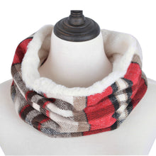 Load image into Gallery viewer, Premium Checker Plaid Soft Faux Fur Infinity Loop Circle Scarf - Diff Colors