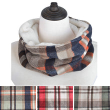 Load image into Gallery viewer, Premium Checker Plaid Soft Faux Fur Infinity Loop Circle Scarf - Diff Colors