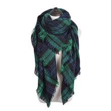 Load image into Gallery viewer, Premium Winter Large Soft Knit Plaid Checked Square Blanket Scarf Shawl Wrap