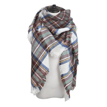 Load image into Gallery viewer, Premium Winter Large Soft Knit Plaid Checked Square Blanket Scarf Shawl Wrap
