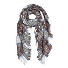 Load image into Gallery viewer, Premium Winter Large Soft Knit Plaid Checked Square Blanket Scarf Shawl Wrap