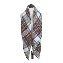 Load image into Gallery viewer, Premium Winter Large Soft Knit Plaid Checked Square Blanket Scarf Shawl Wrap