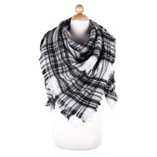 Load image into Gallery viewer, Premium Winter Large Soft Knit Plaid Checked Square Blanket Scarf Shawl Wrap