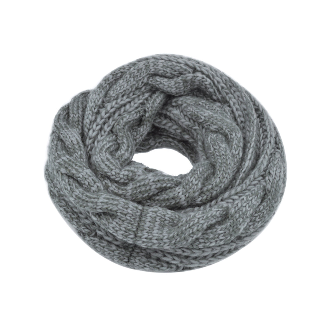Premium Winter Twist Knit Warm Infinity Circle Scarf - Diff Colors