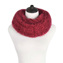 Load image into Gallery viewer, Super Soft Solid Color Winter Rib Knit Fur Thick Infinity Loop Circle Scarf
